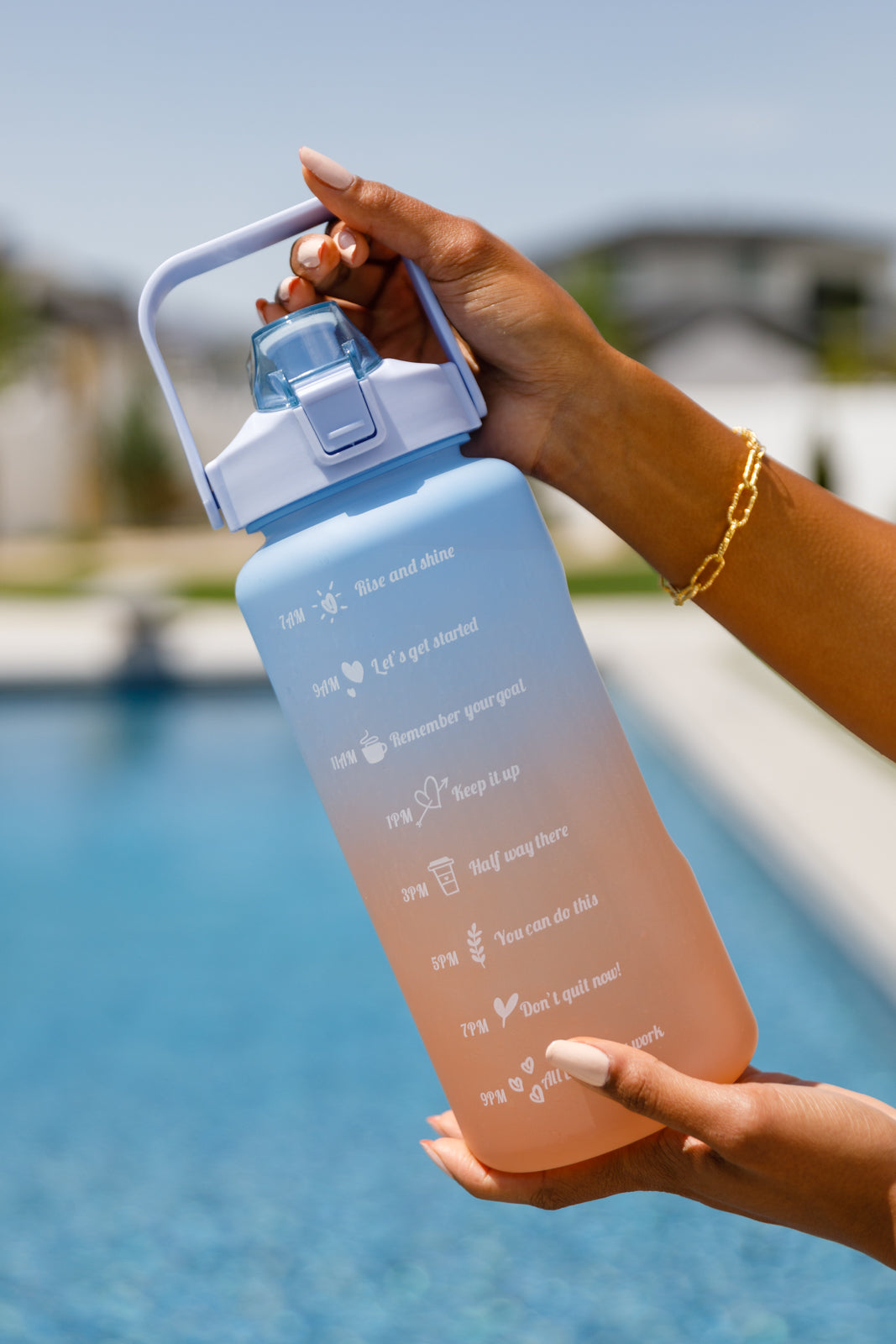 Happy Hydrations Water Bottles Blue - 5/29/2023