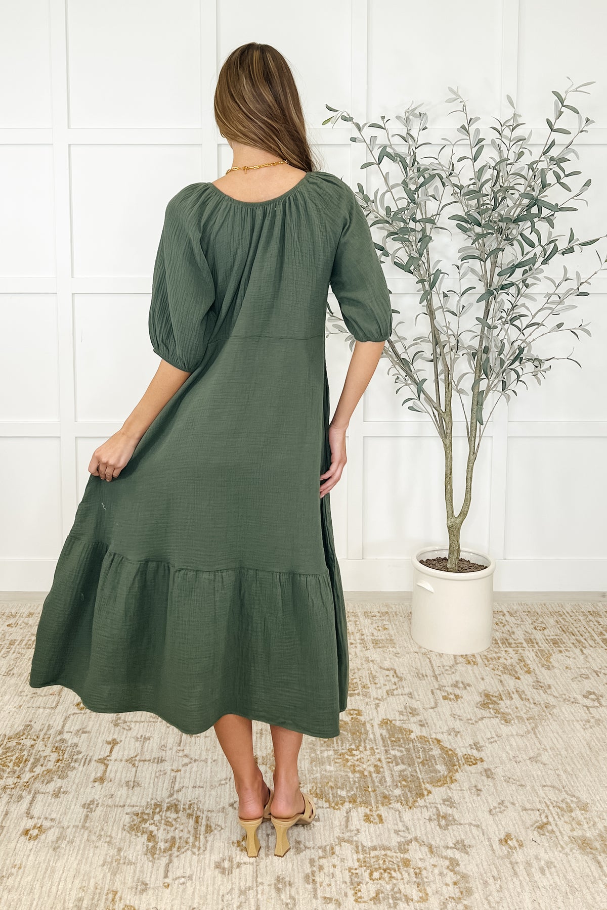 Hazel Dress in Dusty Pine - 4/29/2025