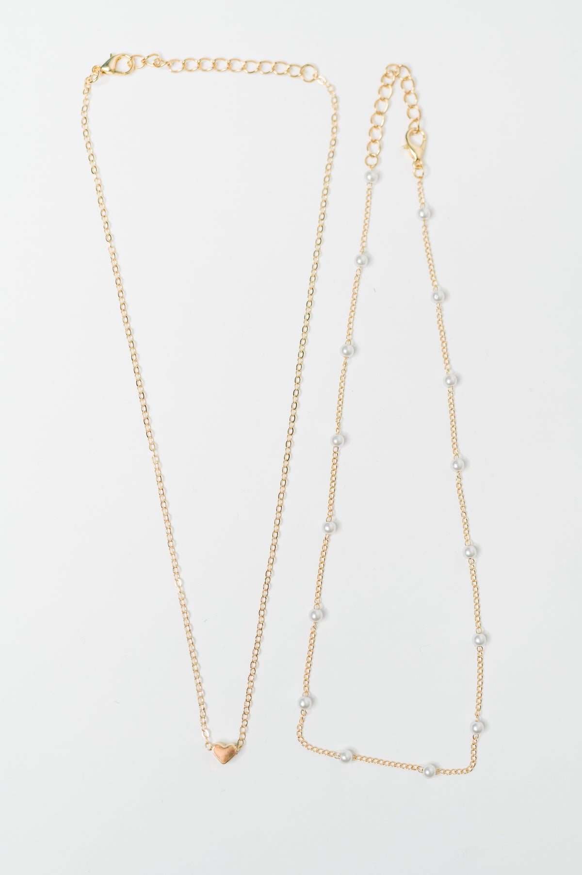 Heart of Gold Pendant Necklace Layered Set in Gold - 10/21/2025