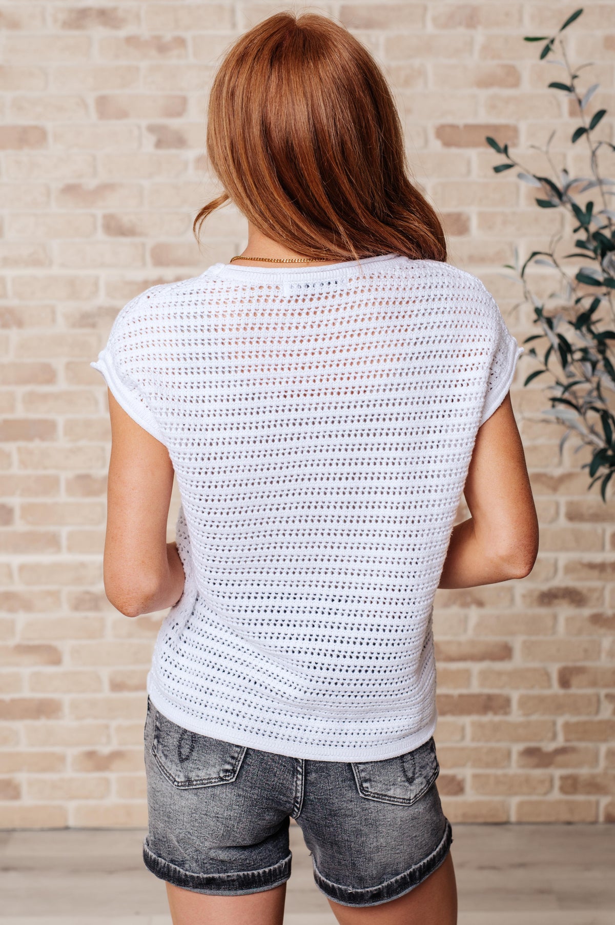 Here for More Open Knit Cap Sleeve Sweater - 5/22/2025