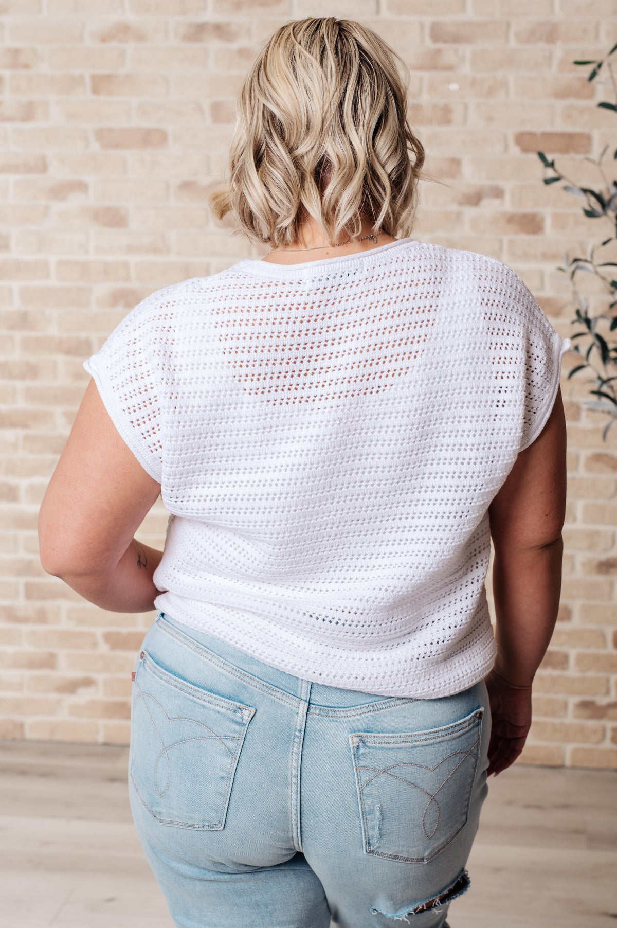 Here for More Open Knit Cap Sleeve Sweater - 5/22/2025
