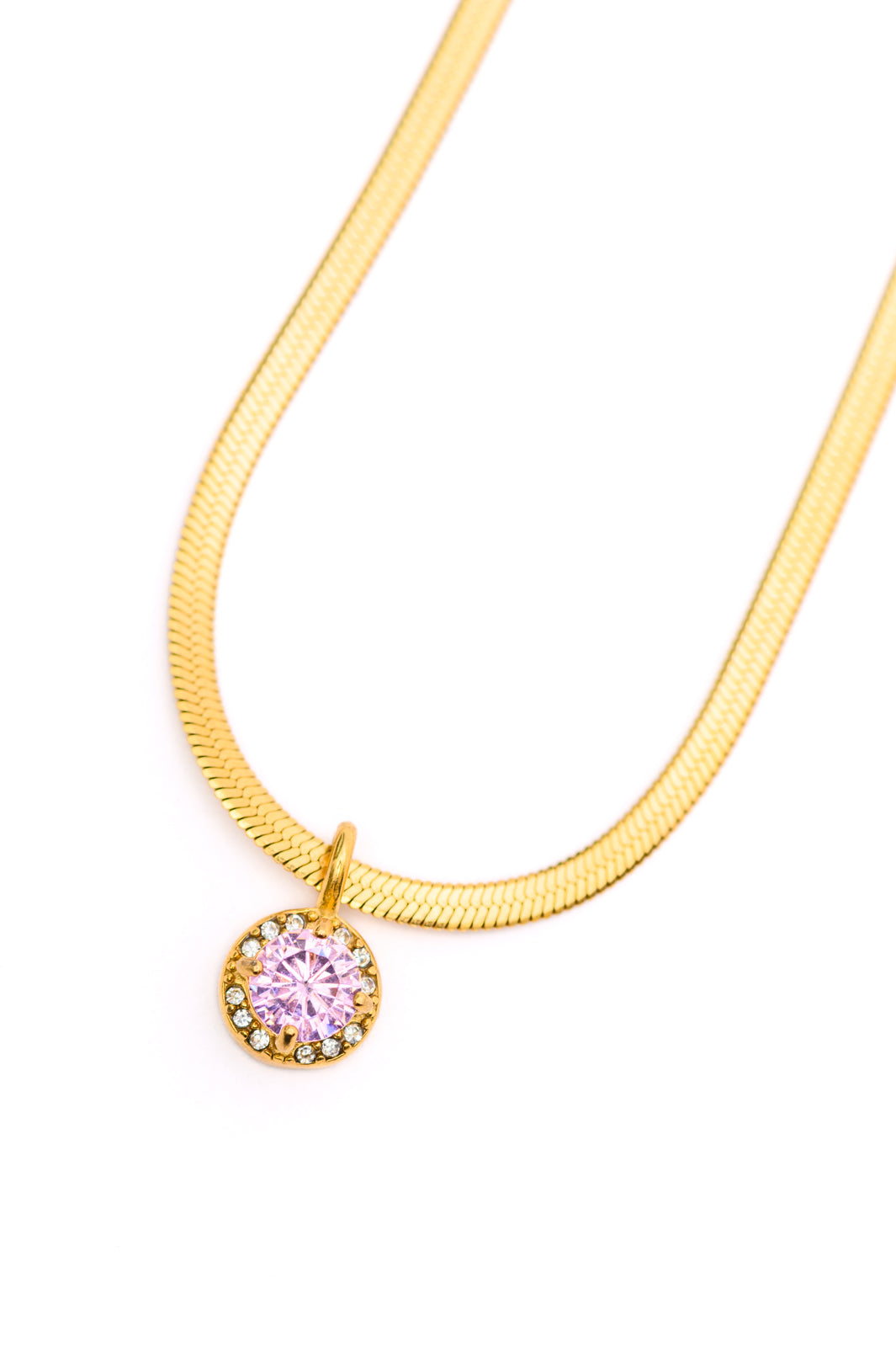 Here to Shine Gold Plated Necklace in Pink - 5/21/2024