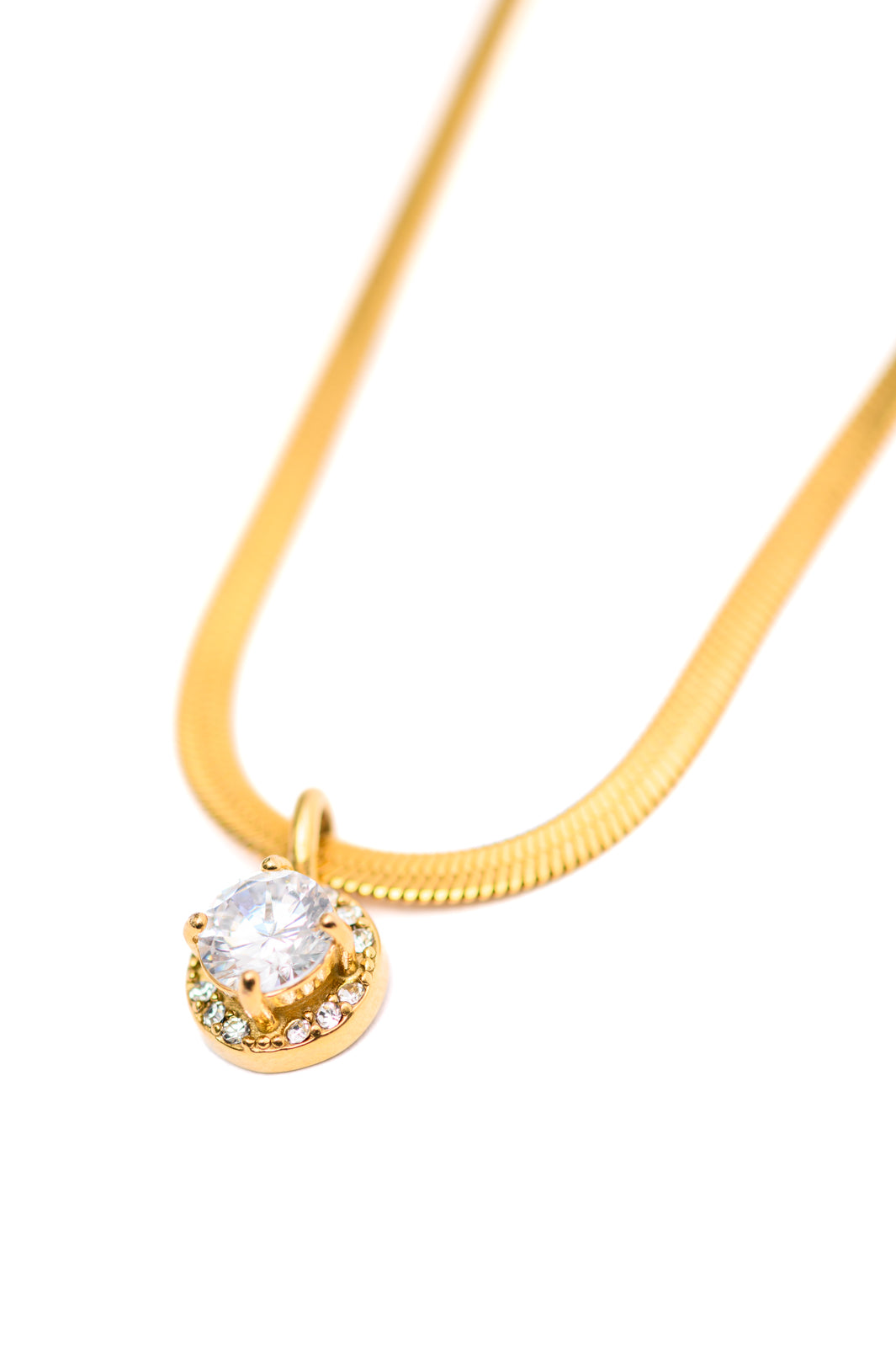 Here to Shine Gold Plated Necklace in White - 5/21/2024