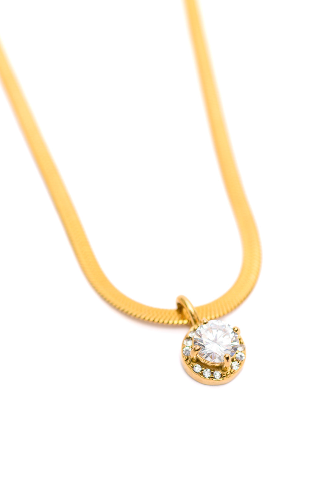 Here to Shine Gold Plated Necklace in White - 5/21/2024