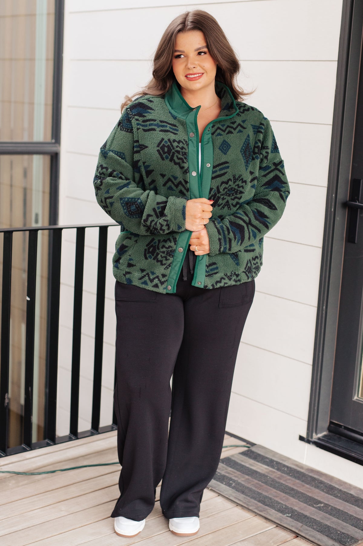 High Perspective Geometric Fleece Jacket - 11/6/2025