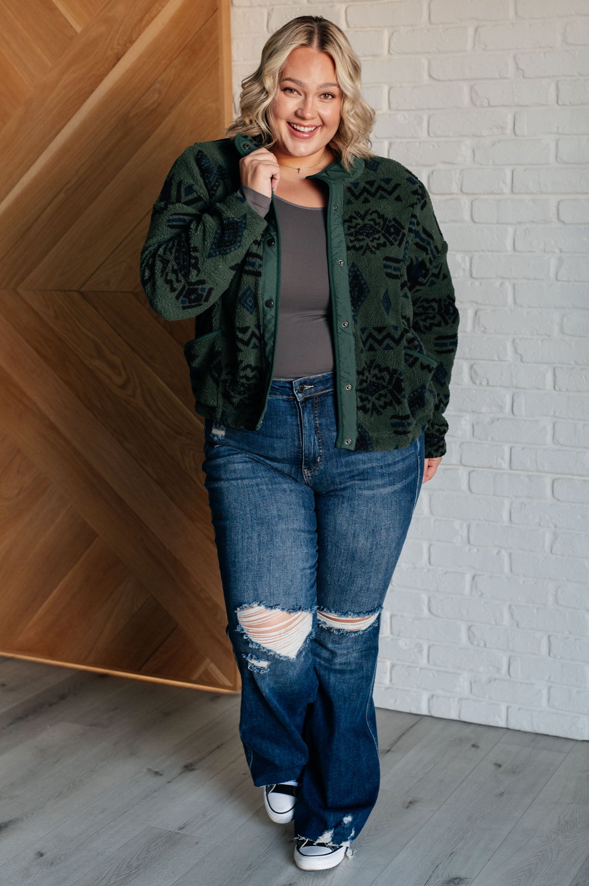 High Perspective Geometric Fleece Jacket - 11/6/2025