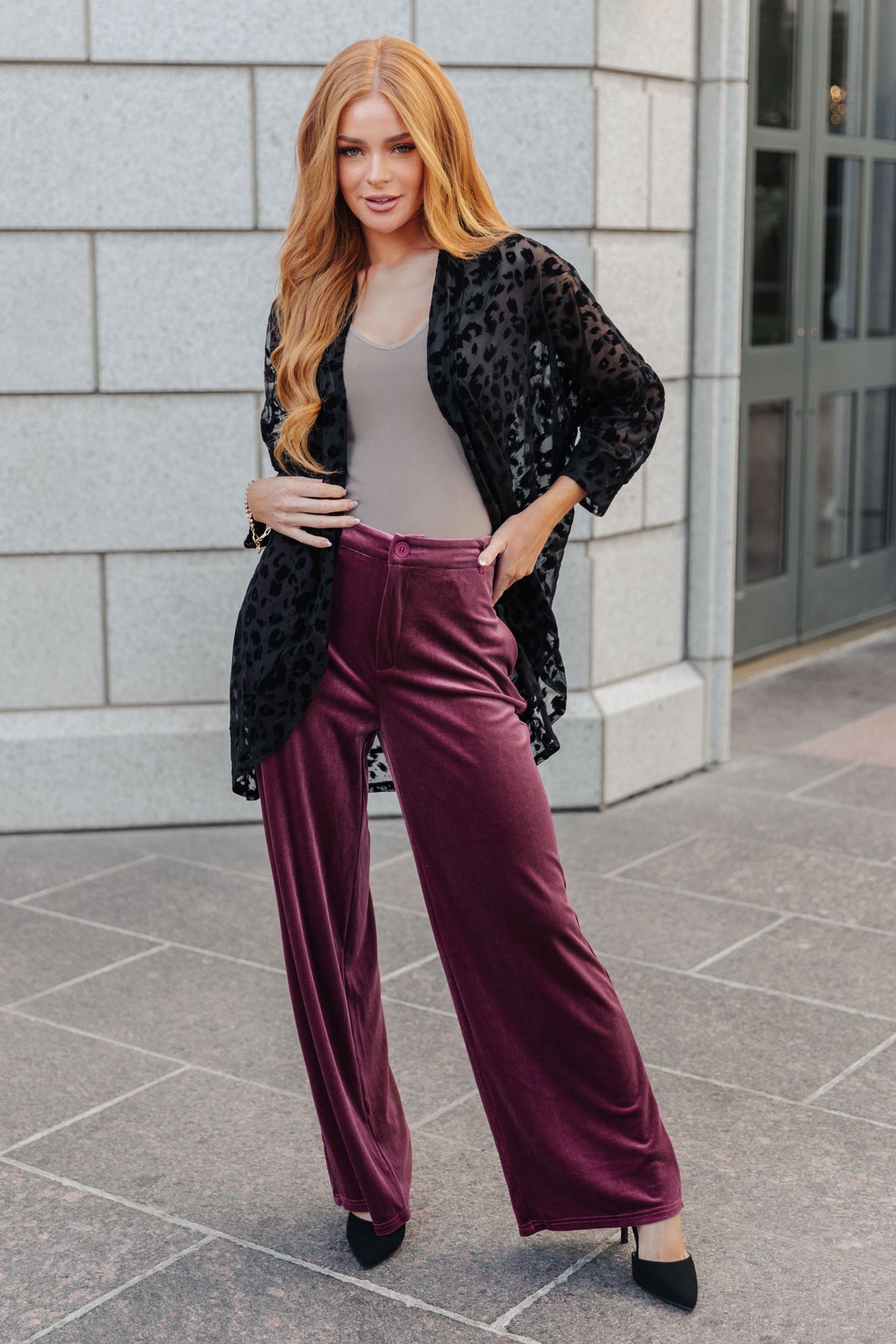 High Society Velvet Wide Leg Trousers - 11/6/2023