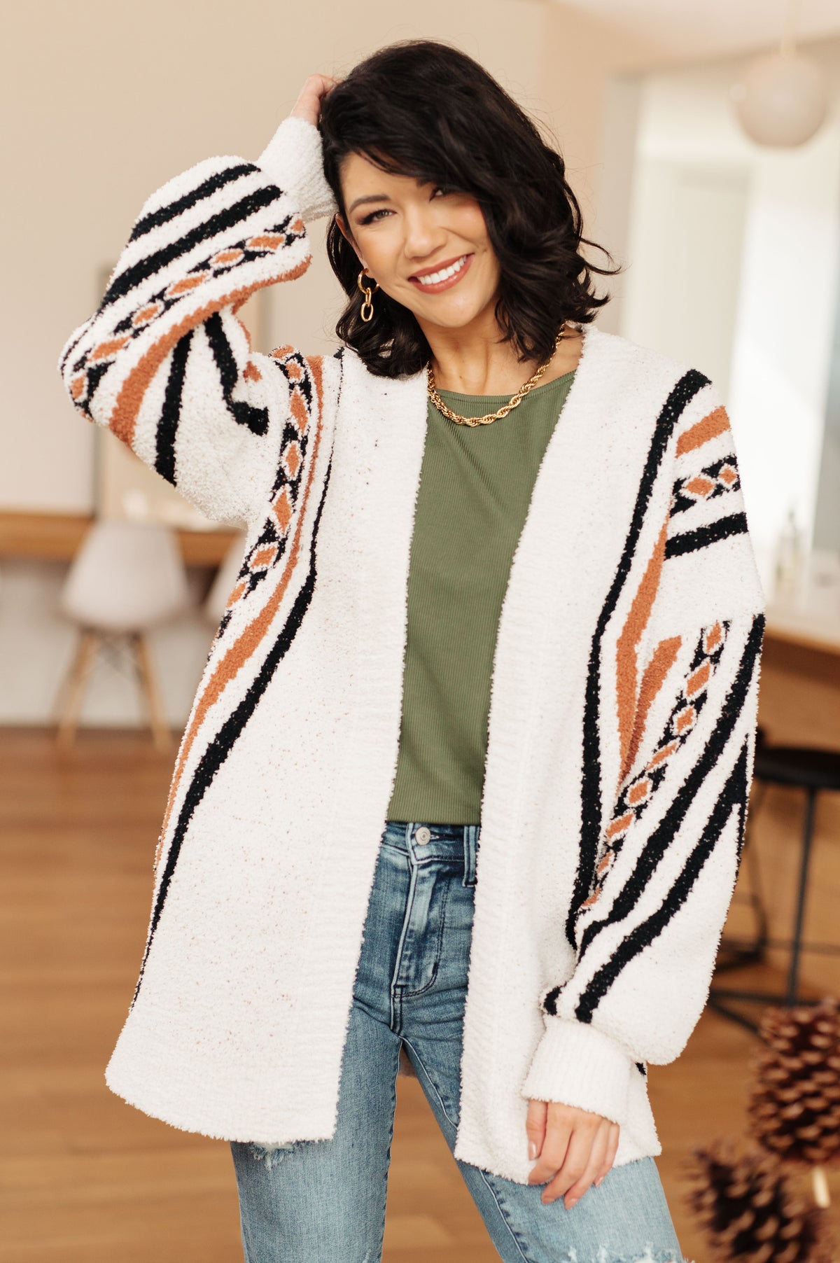Holding On Aztec Print Cardigan - 11/10/2025