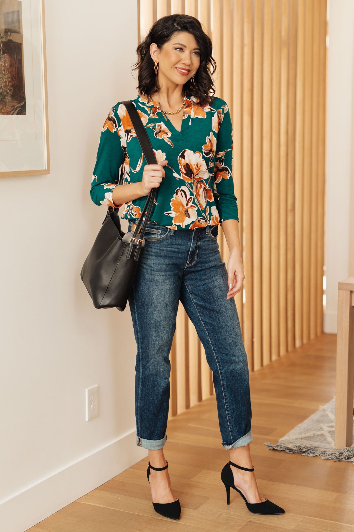 I Think Different Top in Teal Floral - 10/25/2024