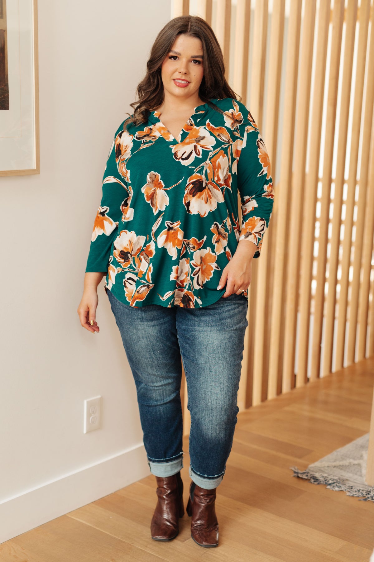 I Think Different Top in Teal Floral - 10/25/2024