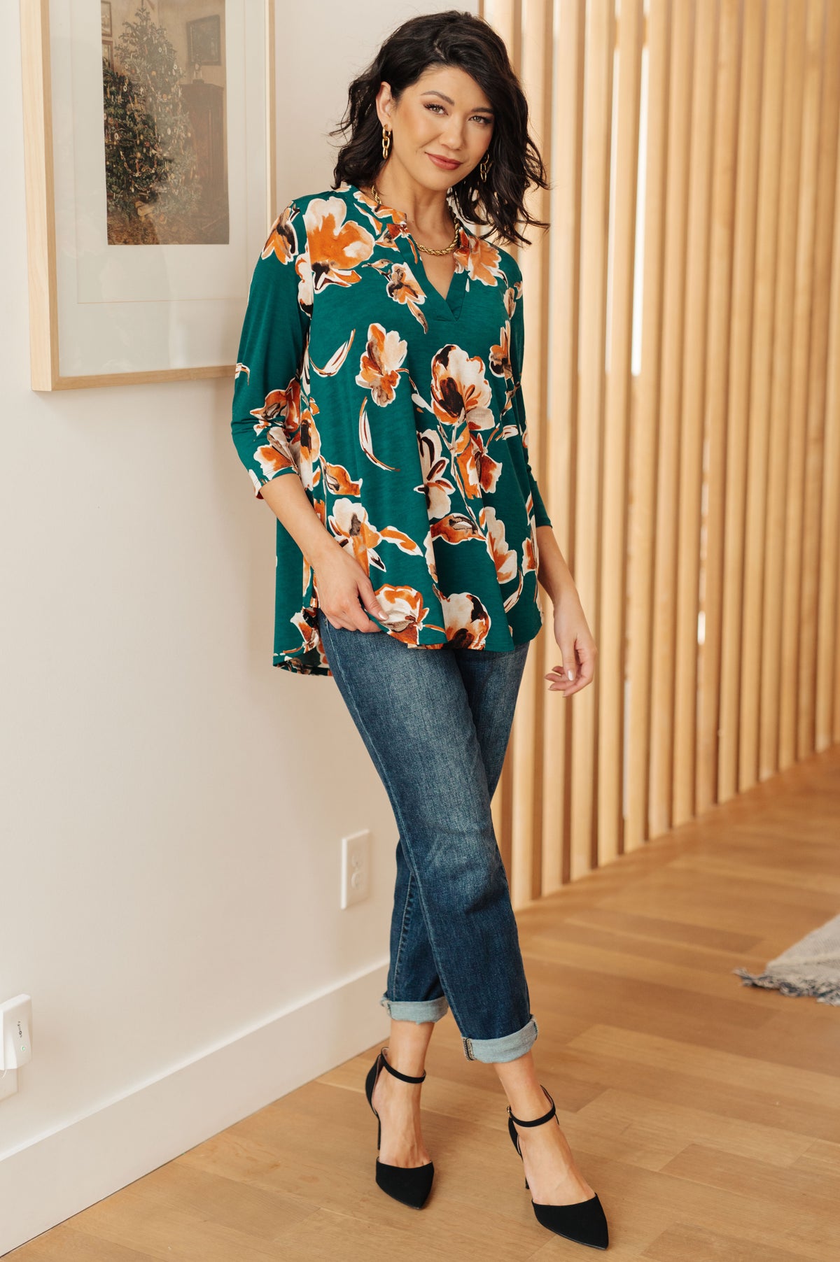 I Think Different Top in Teal Floral - 10/25/2024
