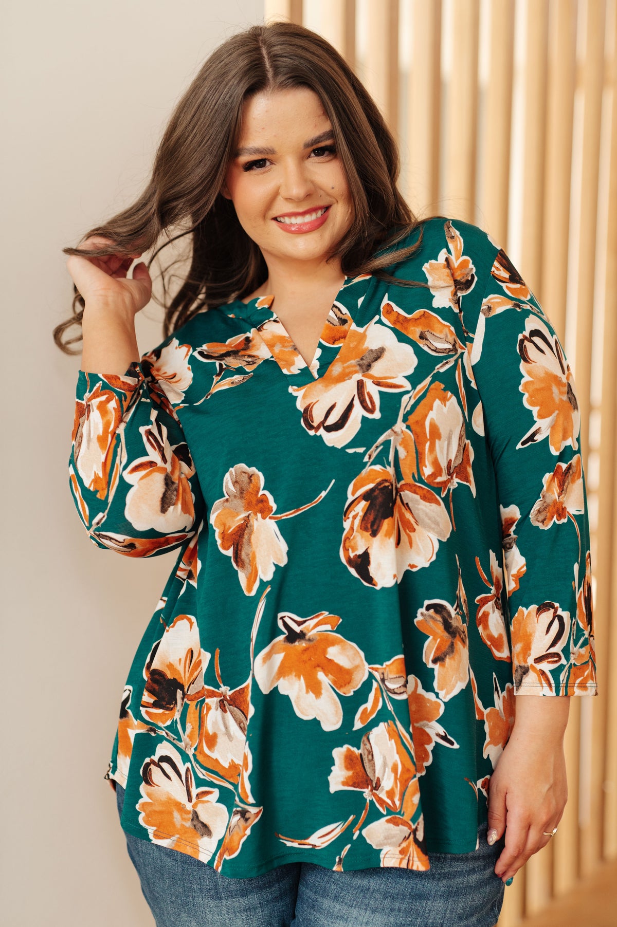 I Think Different Top in Teal Floral - 10/25/2024