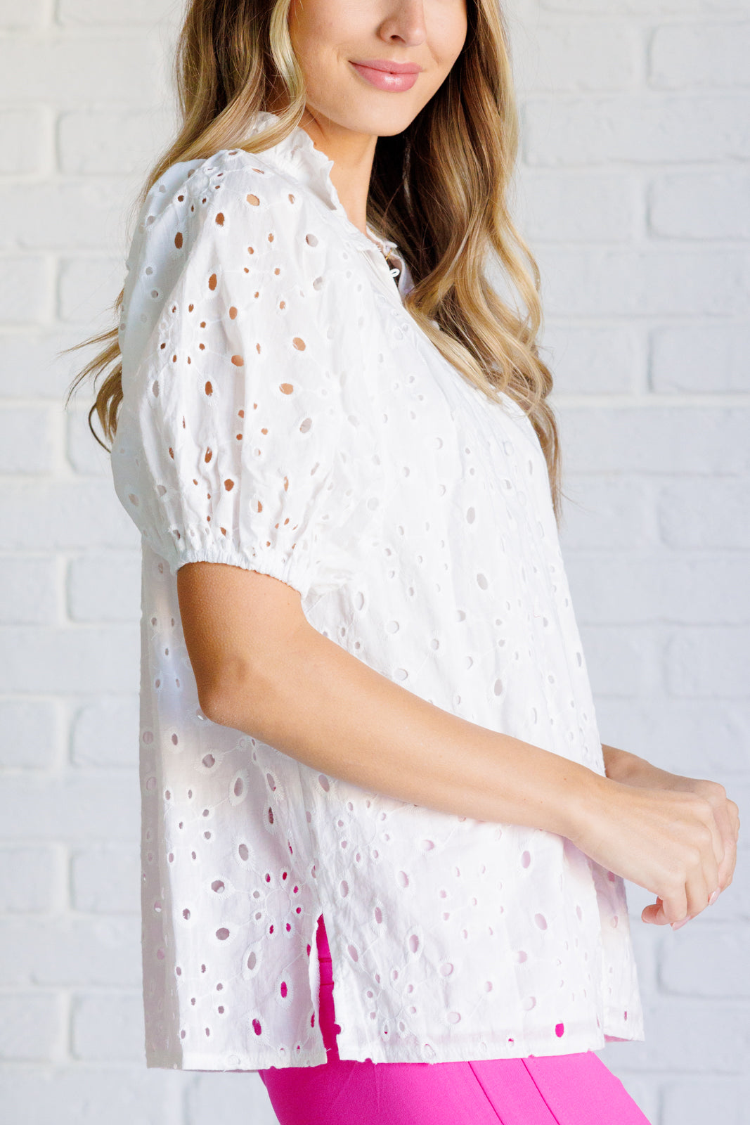 I'll Let You Know Eyelet Lace Blouse - 3/17/2025