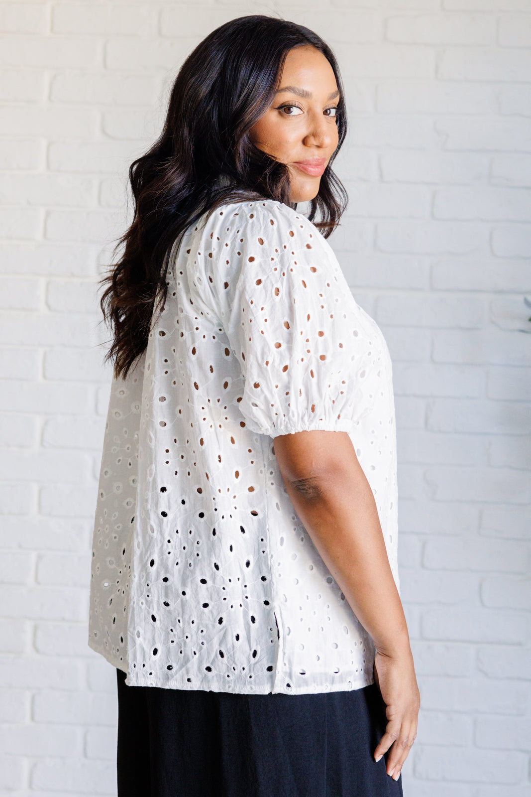I'll Let You Know Eyelet Lace Blouse - 3/17/2025