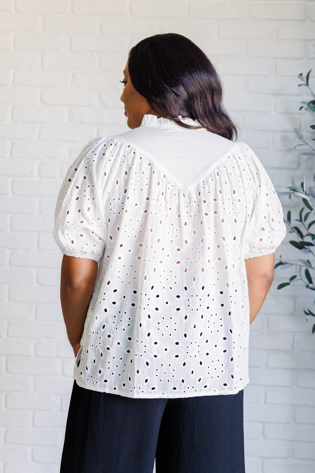 I'll Let You Know Eyelet Lace Blouse - 3/17/2025