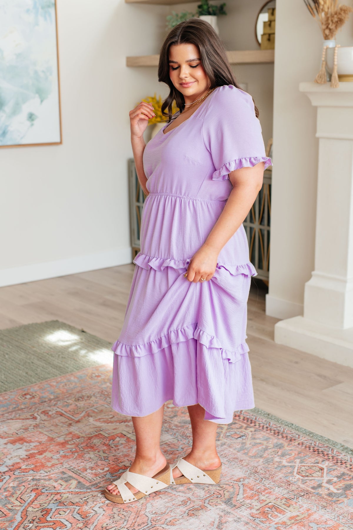 In My Carefree Era Tiered Ruffled Dress - 3/27/2025