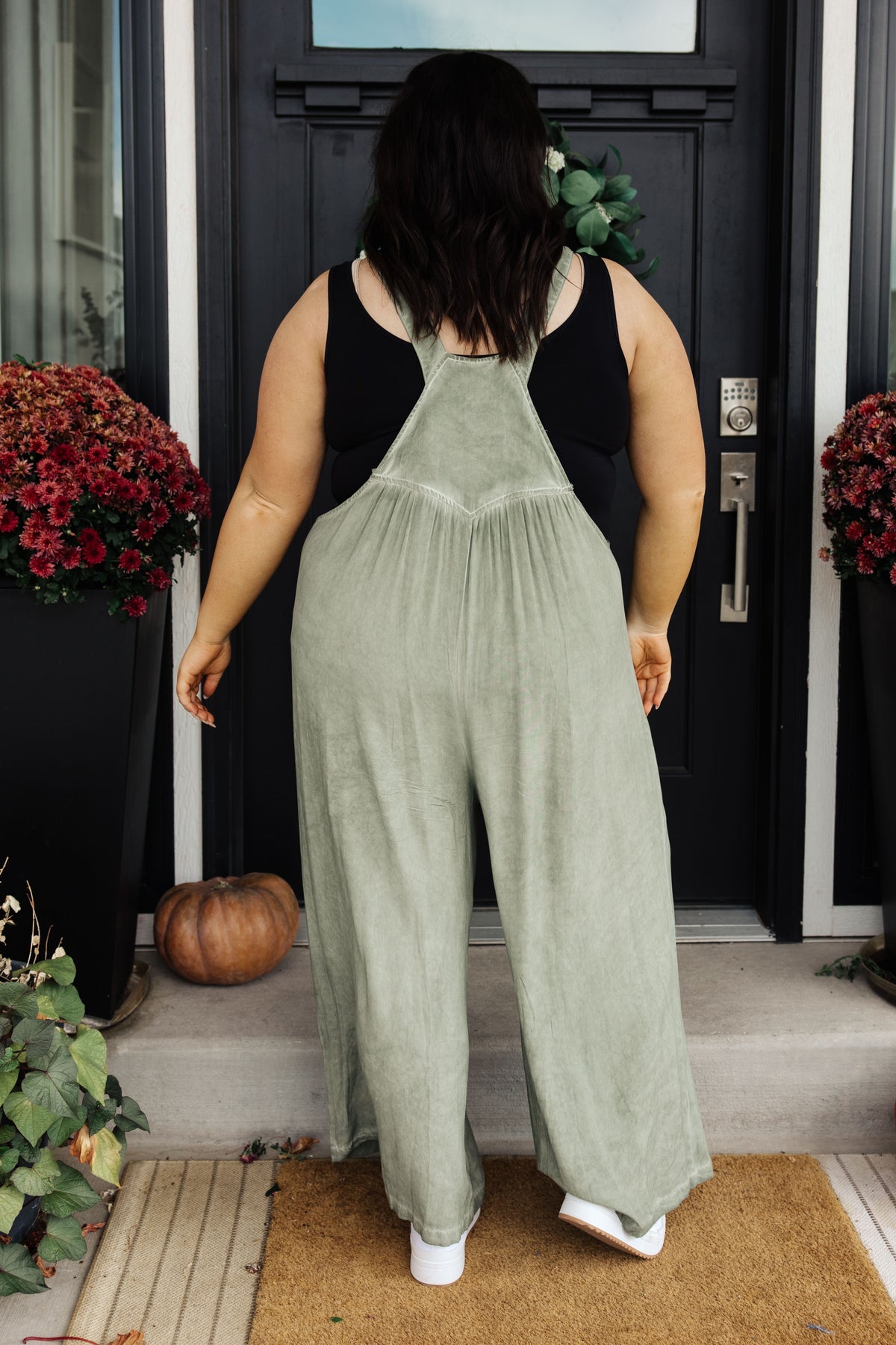It's A Vibe Mineral Wash Wide Leg Overalls - 10/12/2023