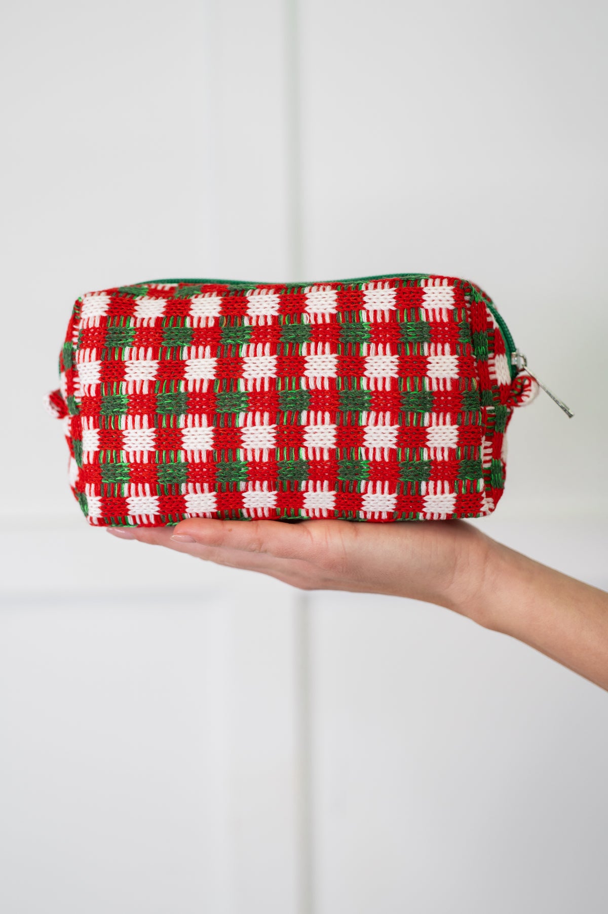 Jolly Holiday Textured Woven Zip Bag - 11/14/2025