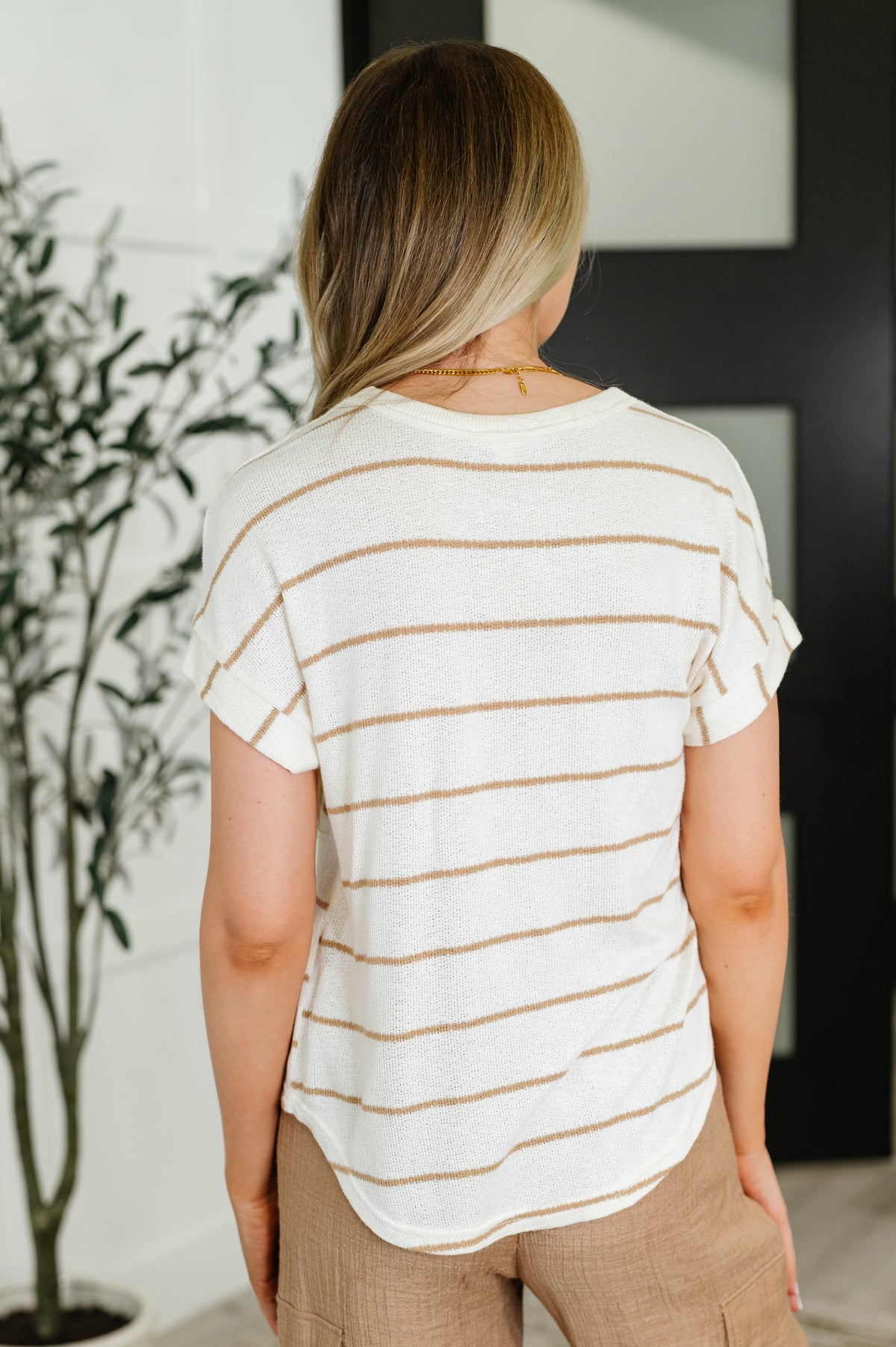 Jump Into It Textured Knit Top in Mocha Stripe - 7/18/2025 NEW