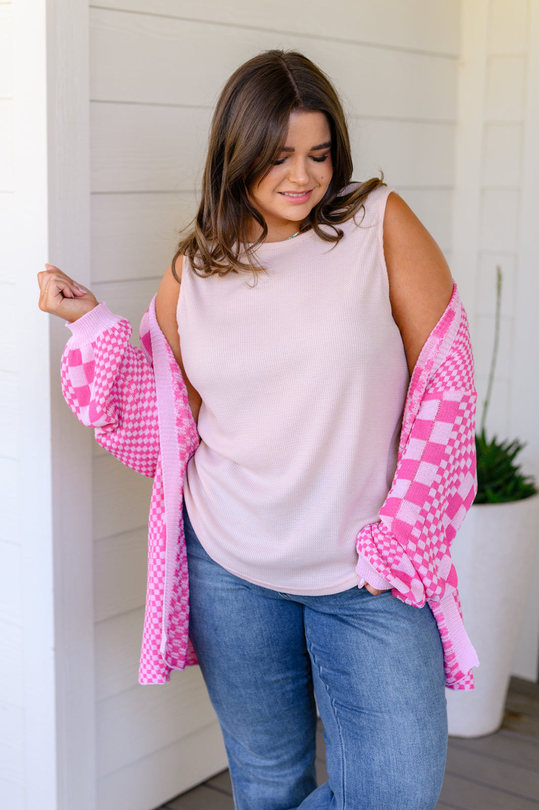 Keep On Driving Checkered Cardigan - 9/19/2023
