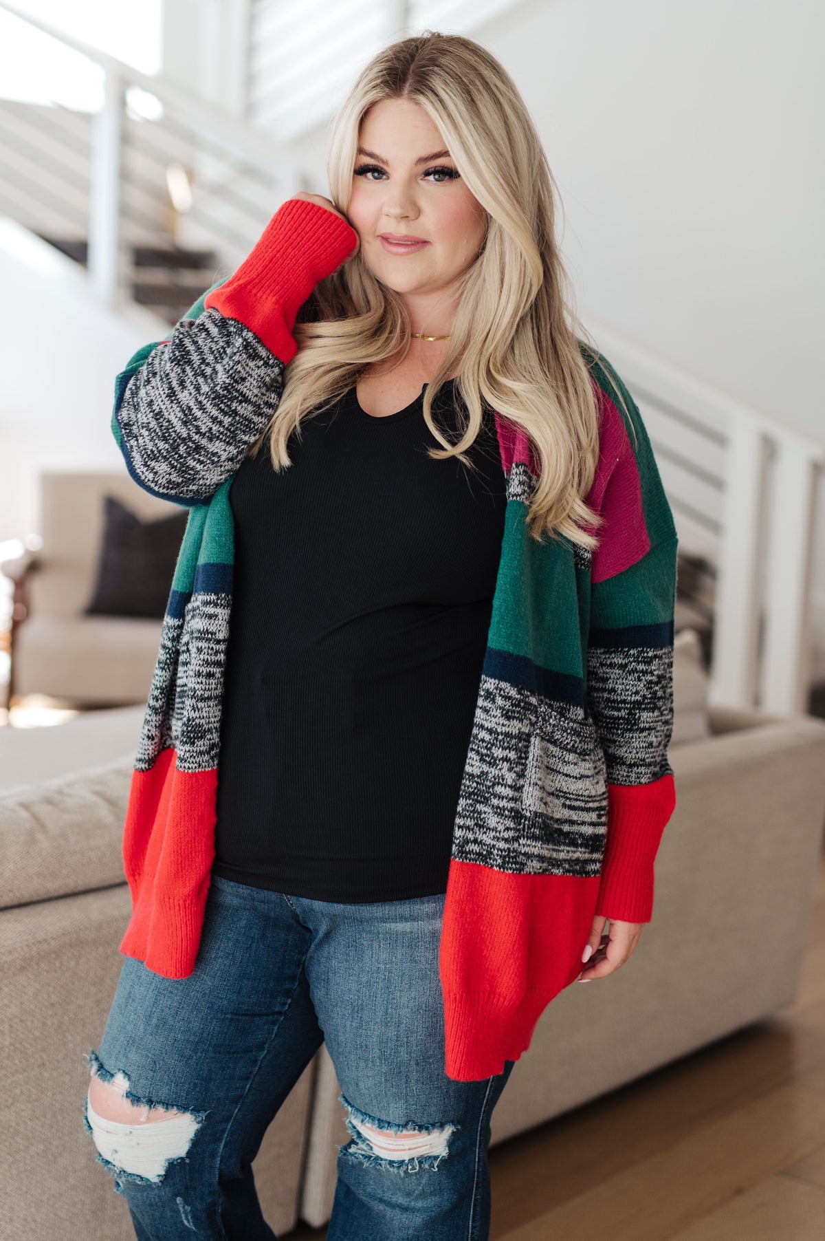 Keep it Cozy Striped Cardigan - 9/28/2023
