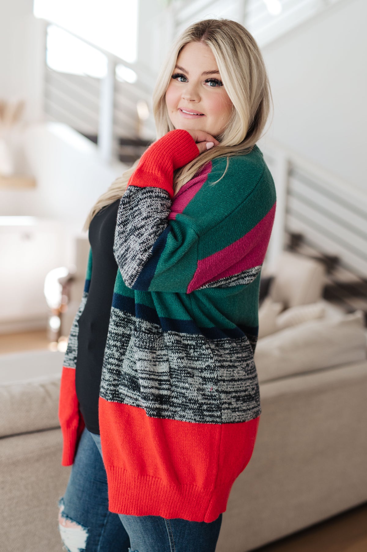 Keep it Cozy Striped Cardigan - 9/28/2023