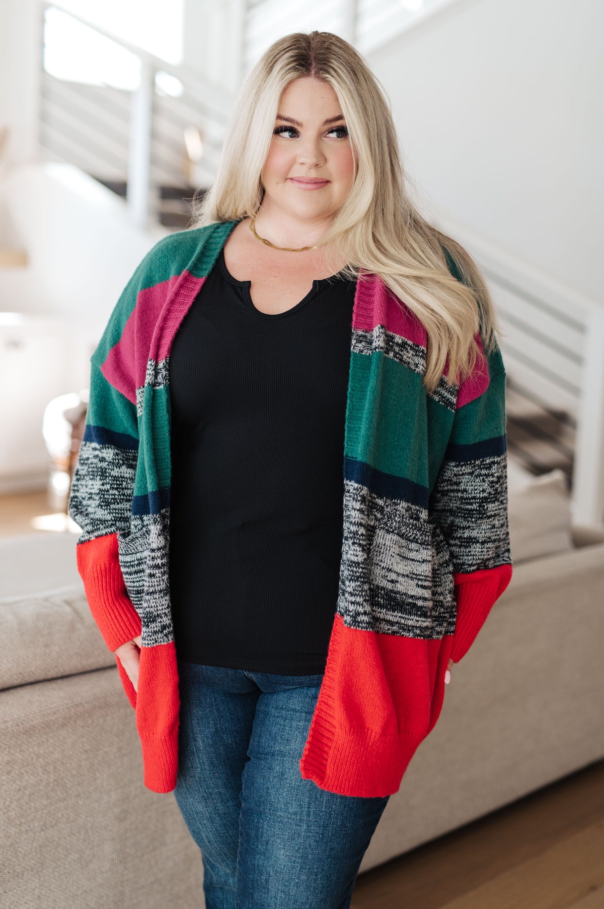 Keep it Cozy Striped Cardigan - 9/28/2023