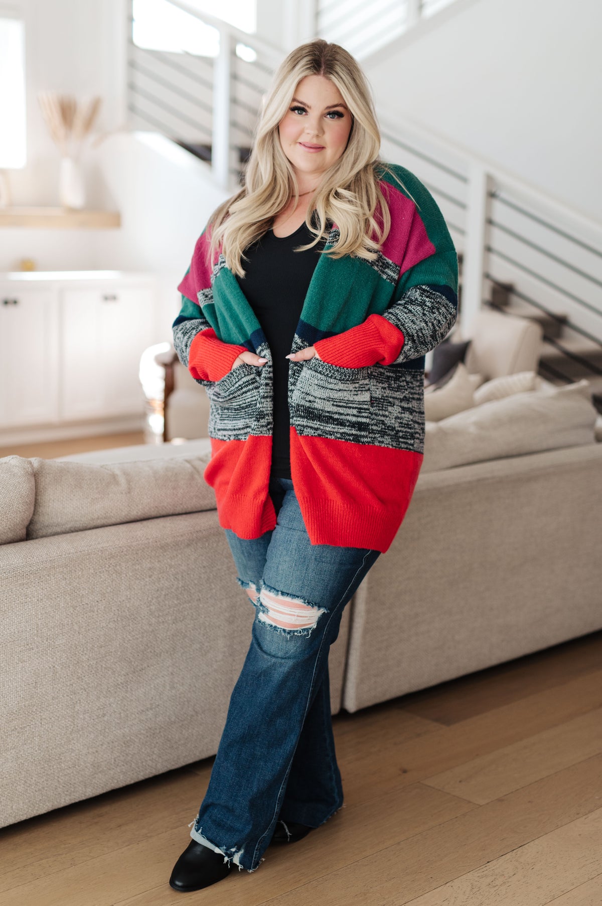 Keep it Cozy Striped Cardigan - 9/28/2023