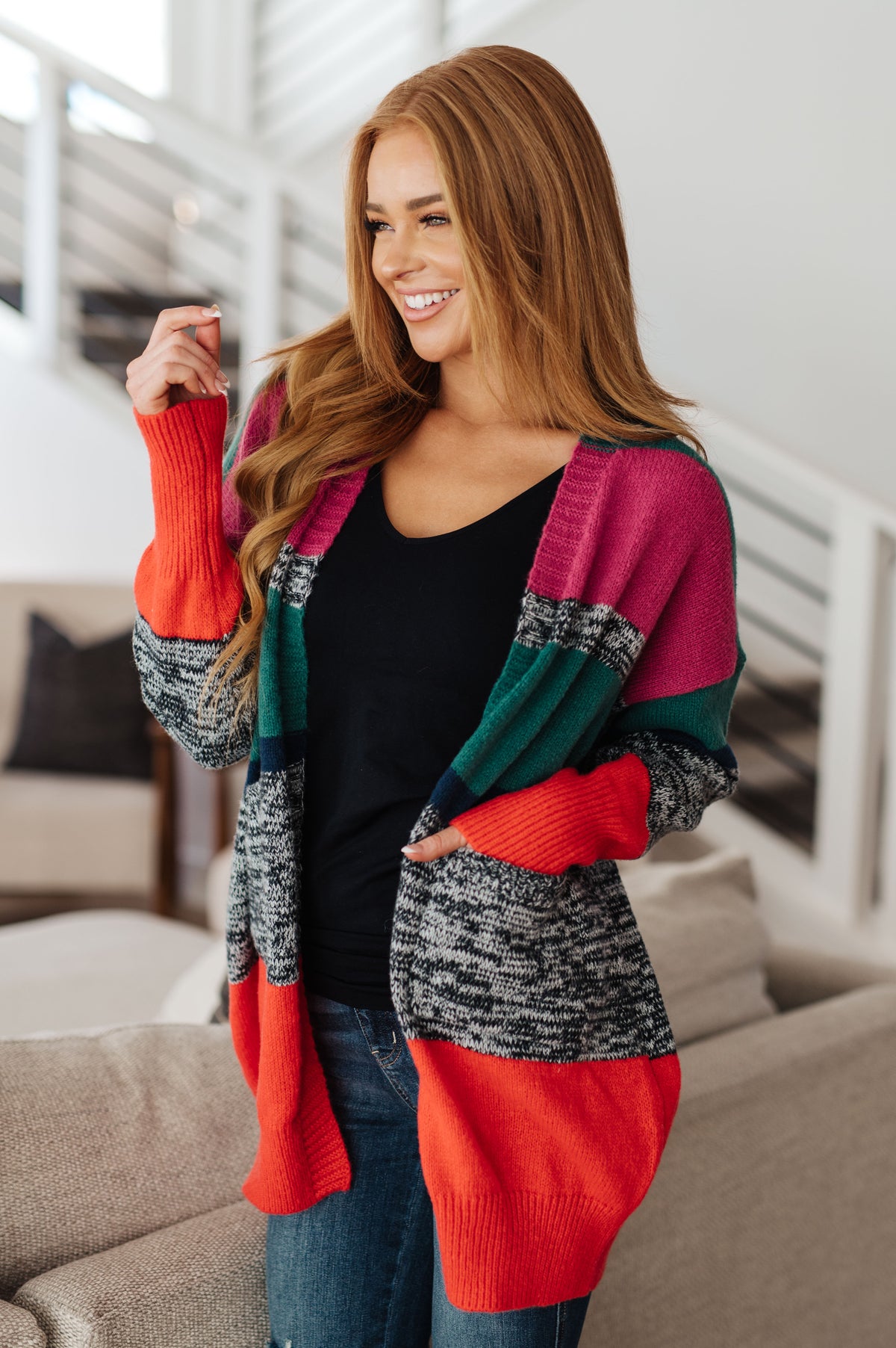 Keep it Cozy Striped Cardigan - 9/28/2023