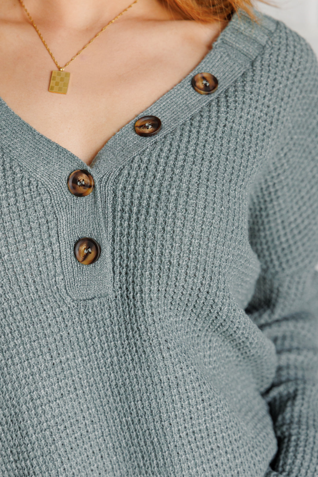 Lakeside View Drop Shoulder Sweater in Sage - 9/26/2024