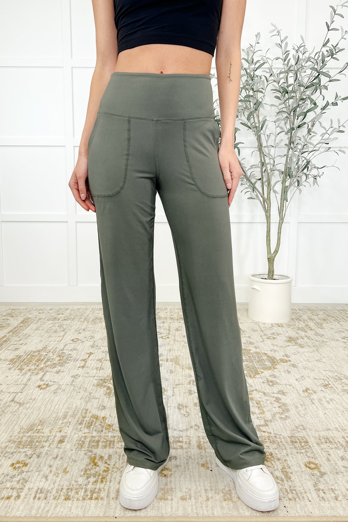 Leg Day Legends Straight Leg Bottoms in Grey Sage - 5/2/2025 NEW