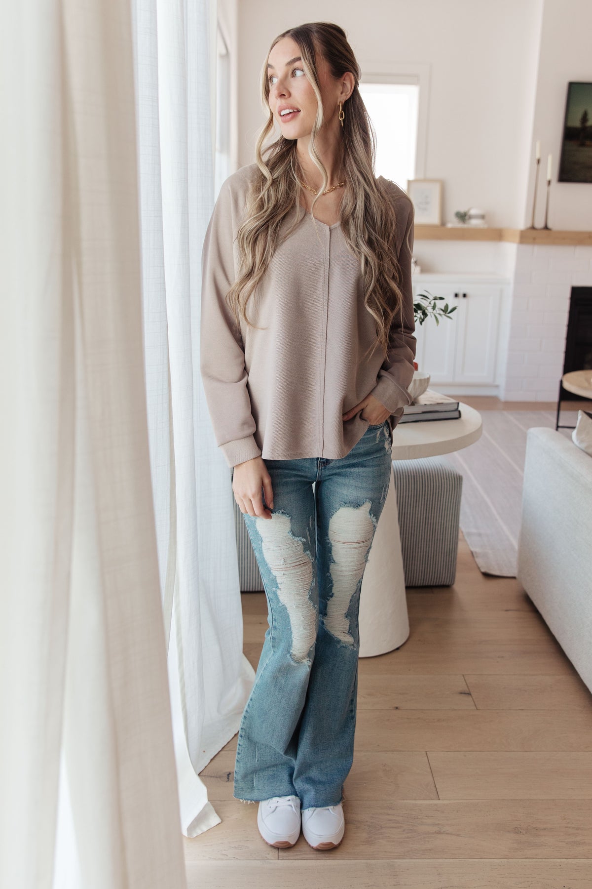 Less Conversation V-Neck Top - 9/9/2025 NEW
