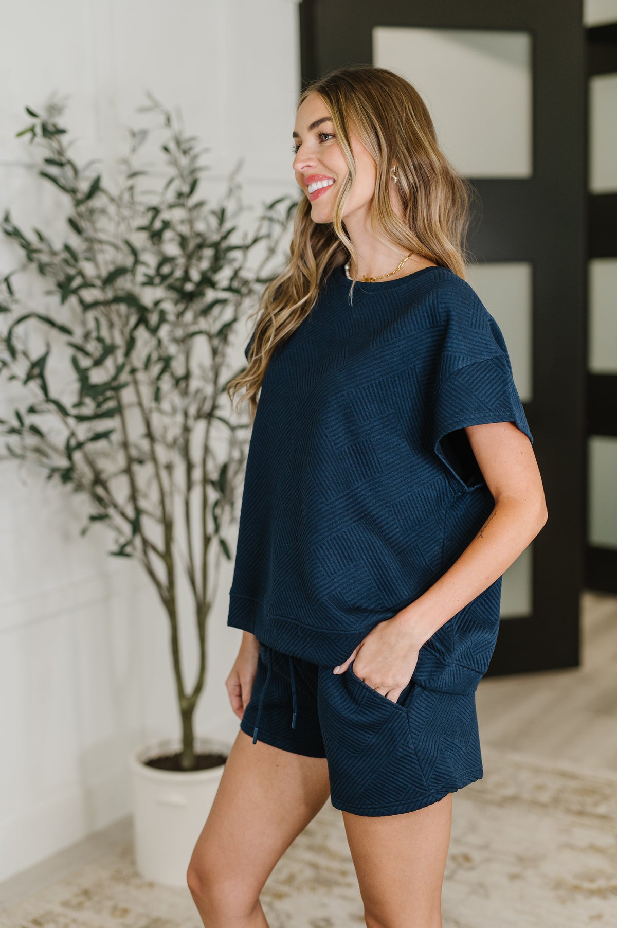 Love on the Loose Quilted Bottoms in Navy - 6/27/2025 NEW