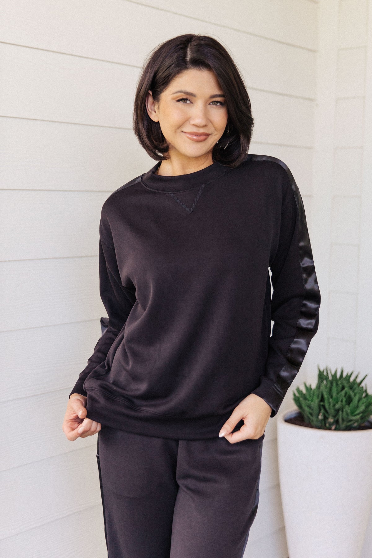 Lysa Satin Stripe Pullover - 8/25/2023