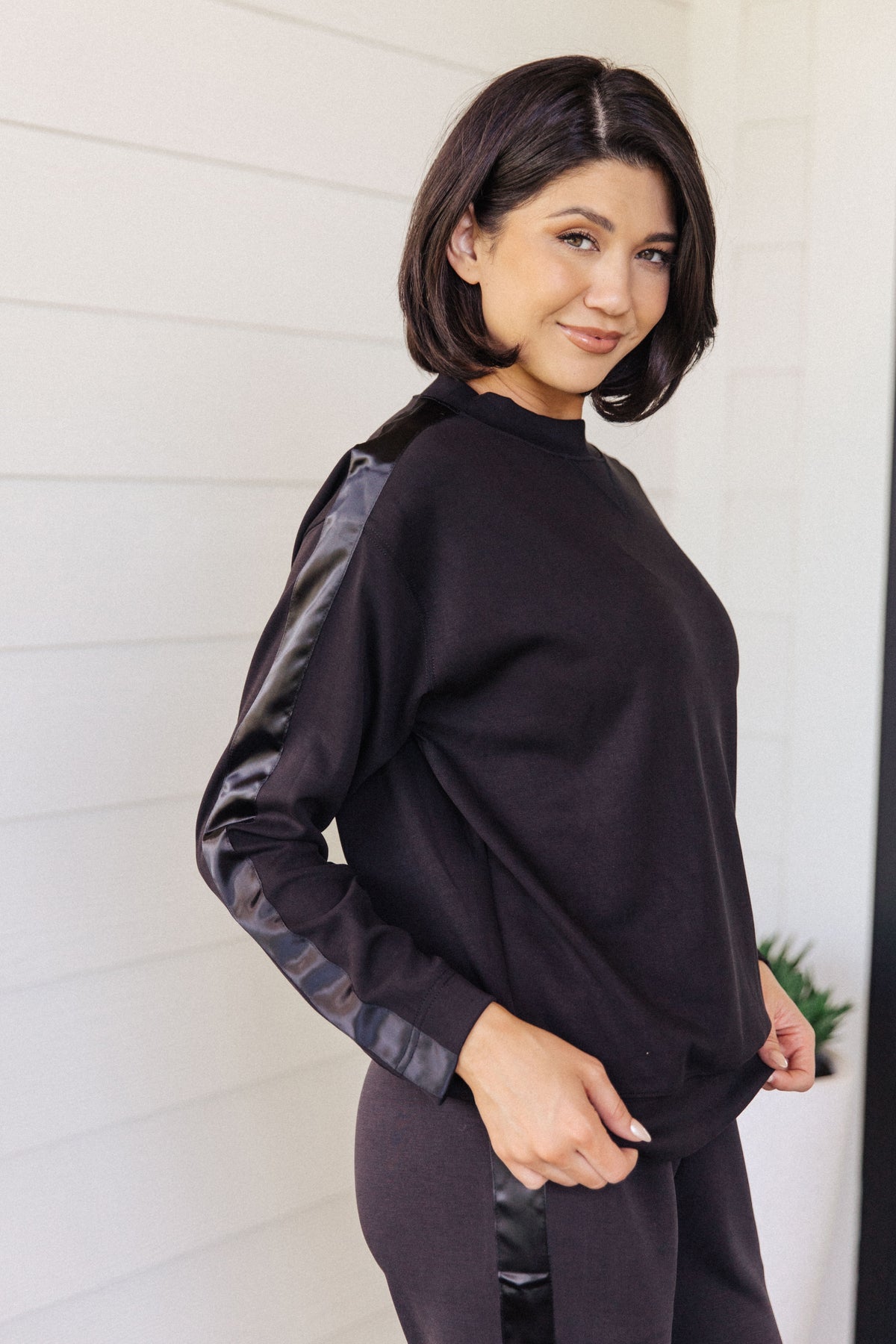 Lysa Satin Stripe Pullover - 8/25/2023