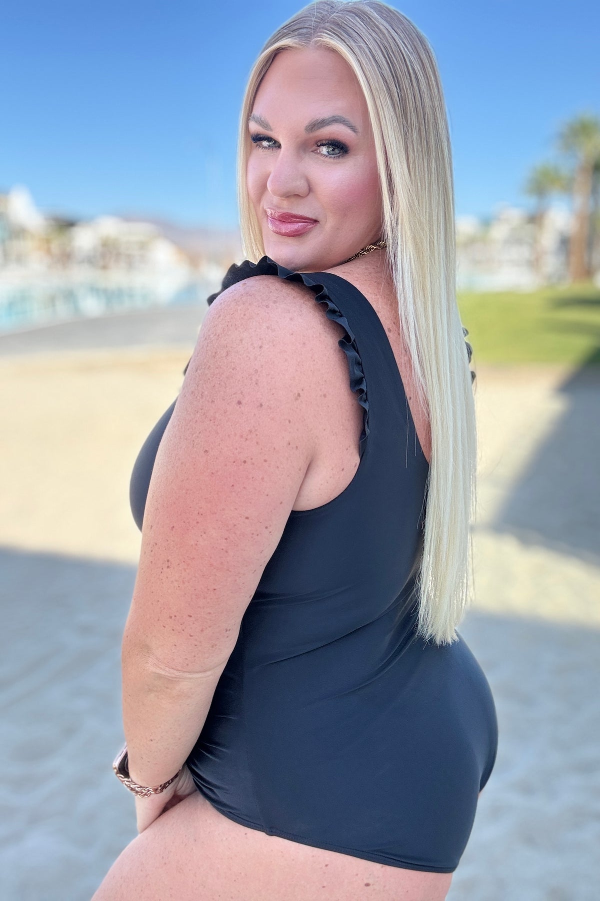 Maldives V-Neck Ruffle Detail Swimsuit - 3/13/2025