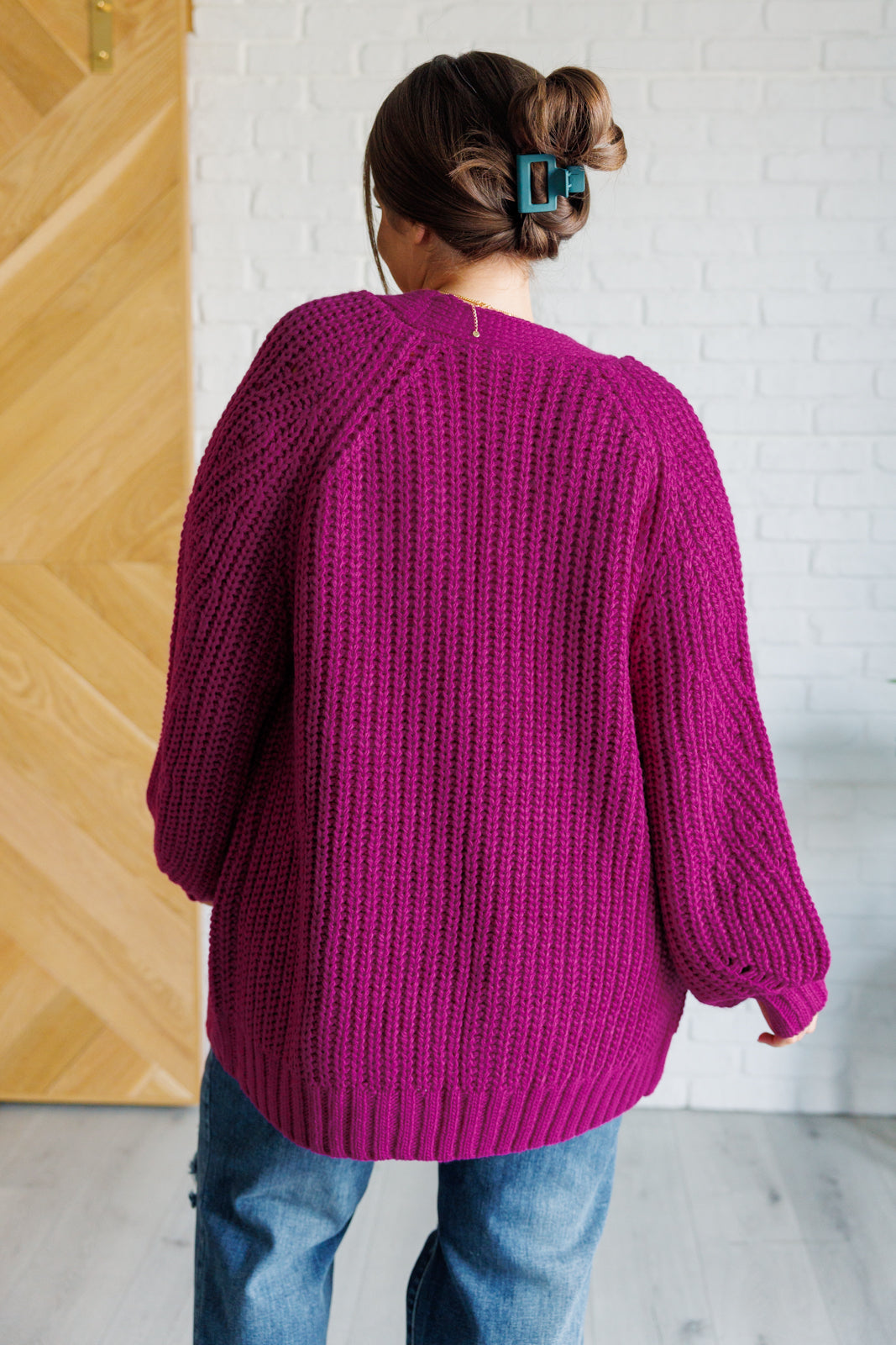 Maybe Monday Cardigan in Berry - 9/26/2024