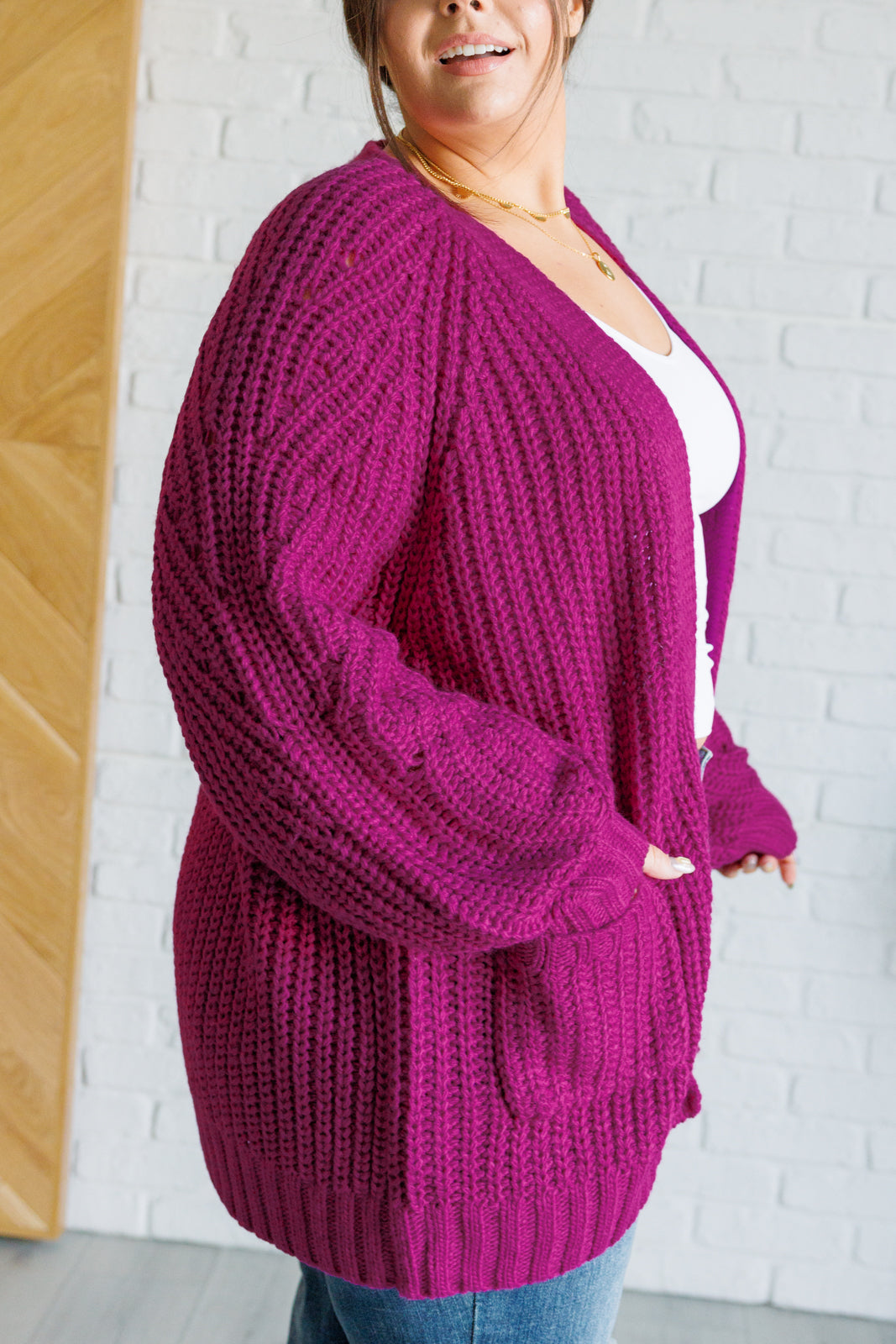 Maybe Monday Cardigan in Berry - 9/26/2024