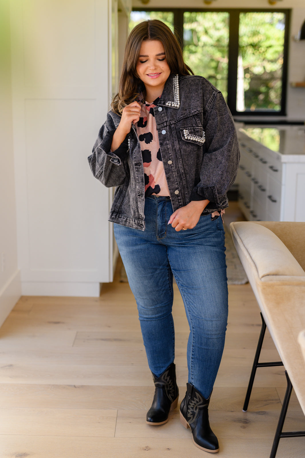 Denim And Pearls Denim Jacket - 9/21/2023