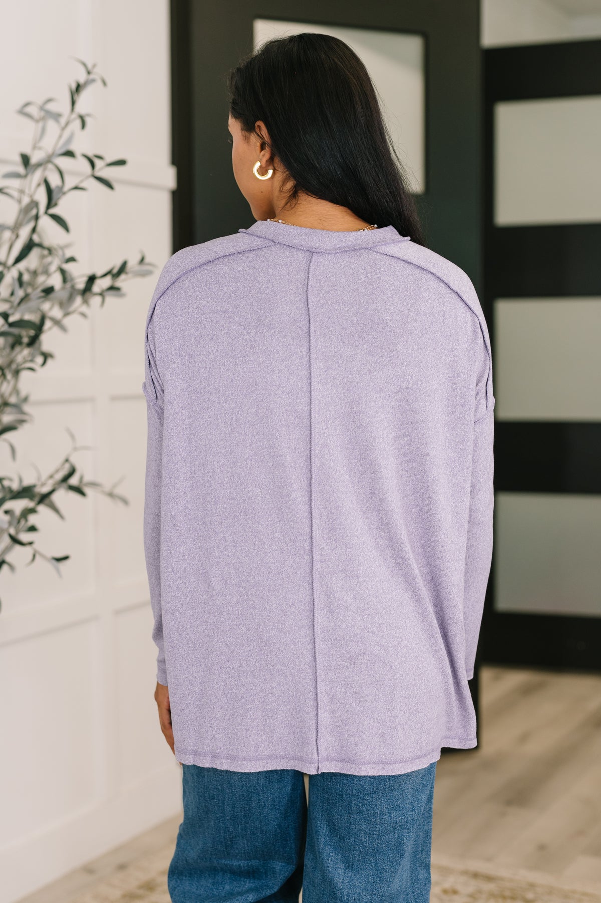 Mellow Mood Heathered Pullover in Lavender - 10/22/2025