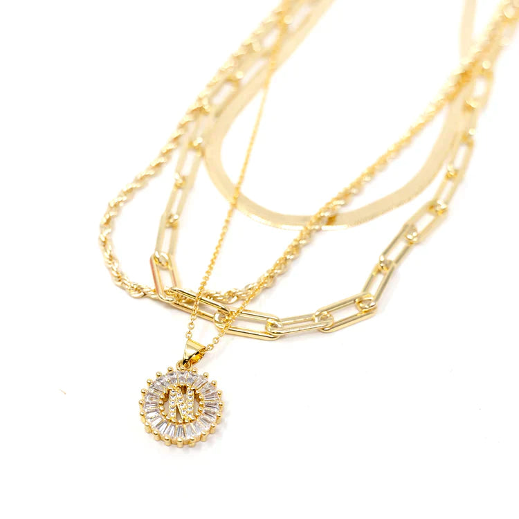 Mini Radiant Initial Necklace - RTS