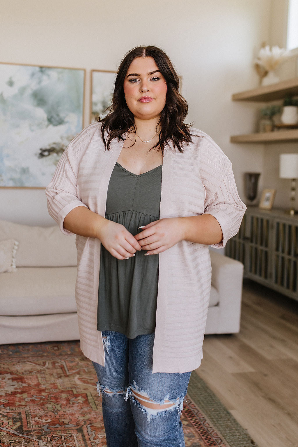 Never Not Loving V-Neck Cami in Gray Green - 6/16/2023