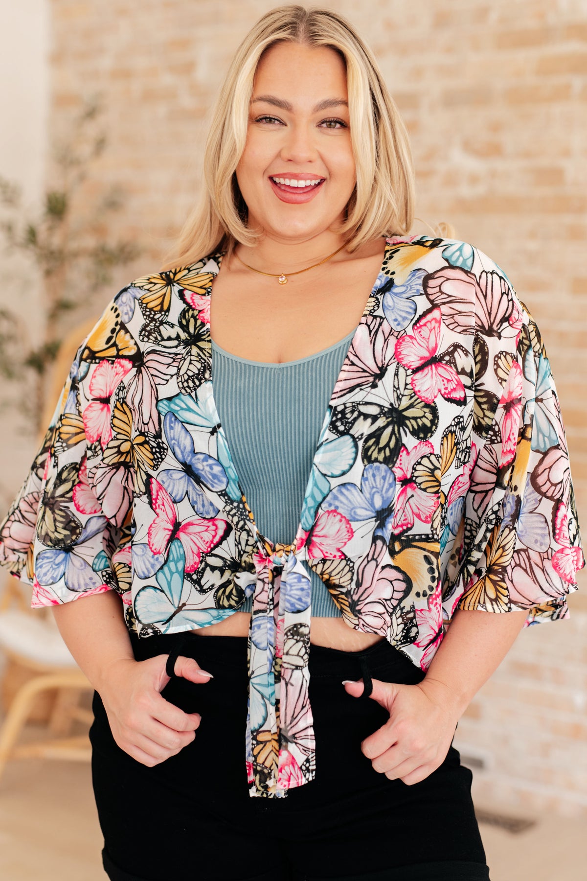 My Darling Valentina Front Tie Blouse - 5/15/2025