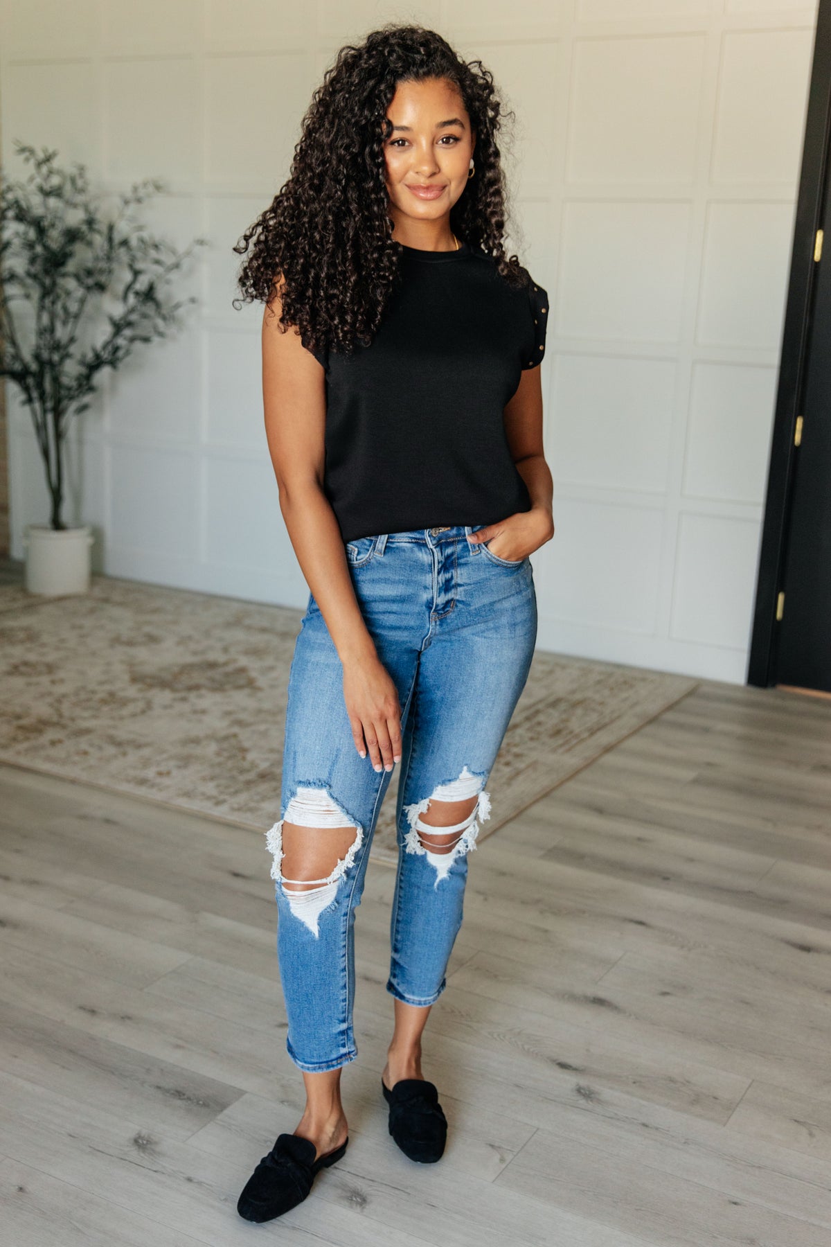 My Domain Studded Cap Sleeve Top - 4/24/2025