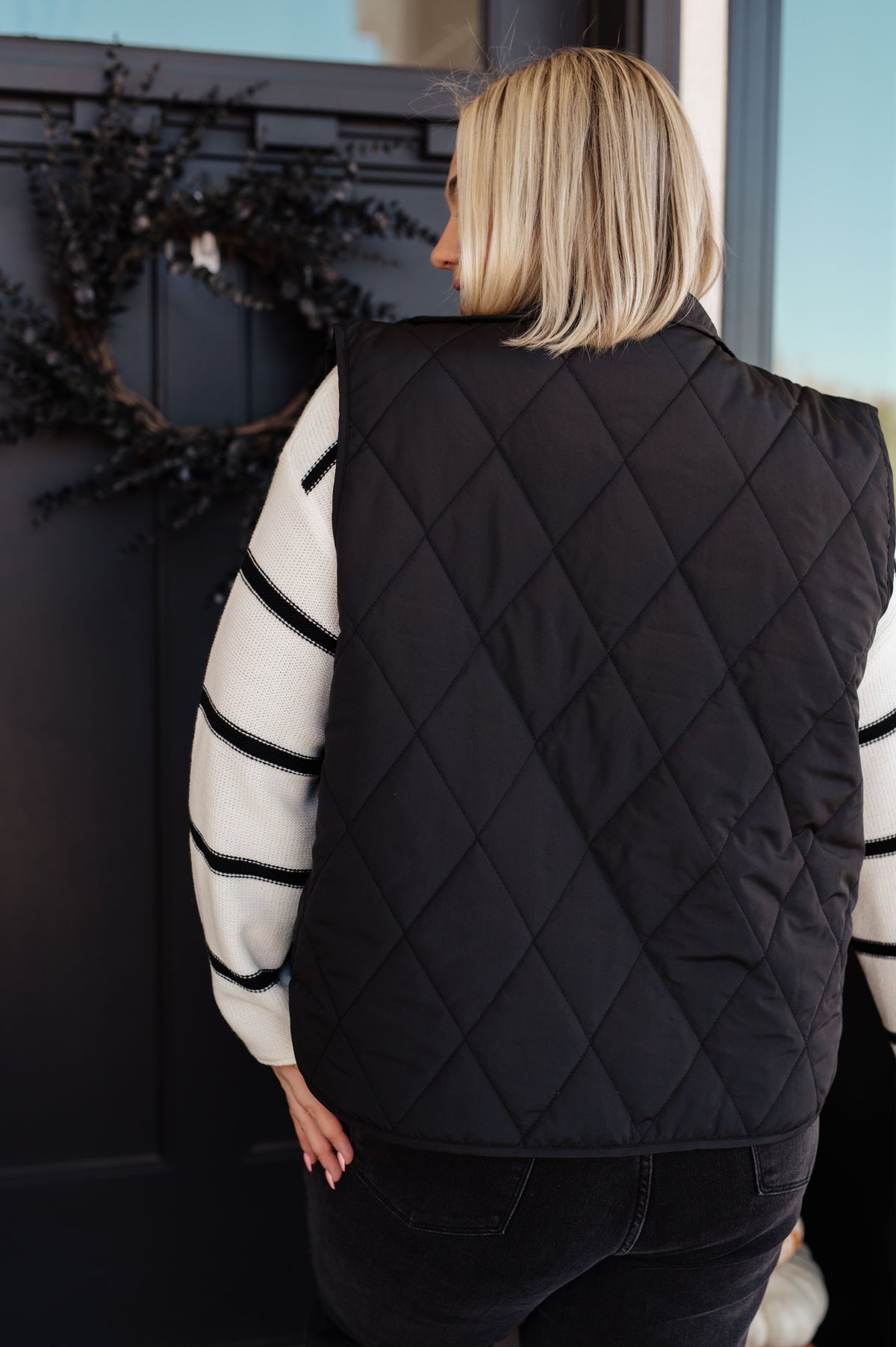Neither Here Nor There Puffer Vest in Black - 11/9/2023