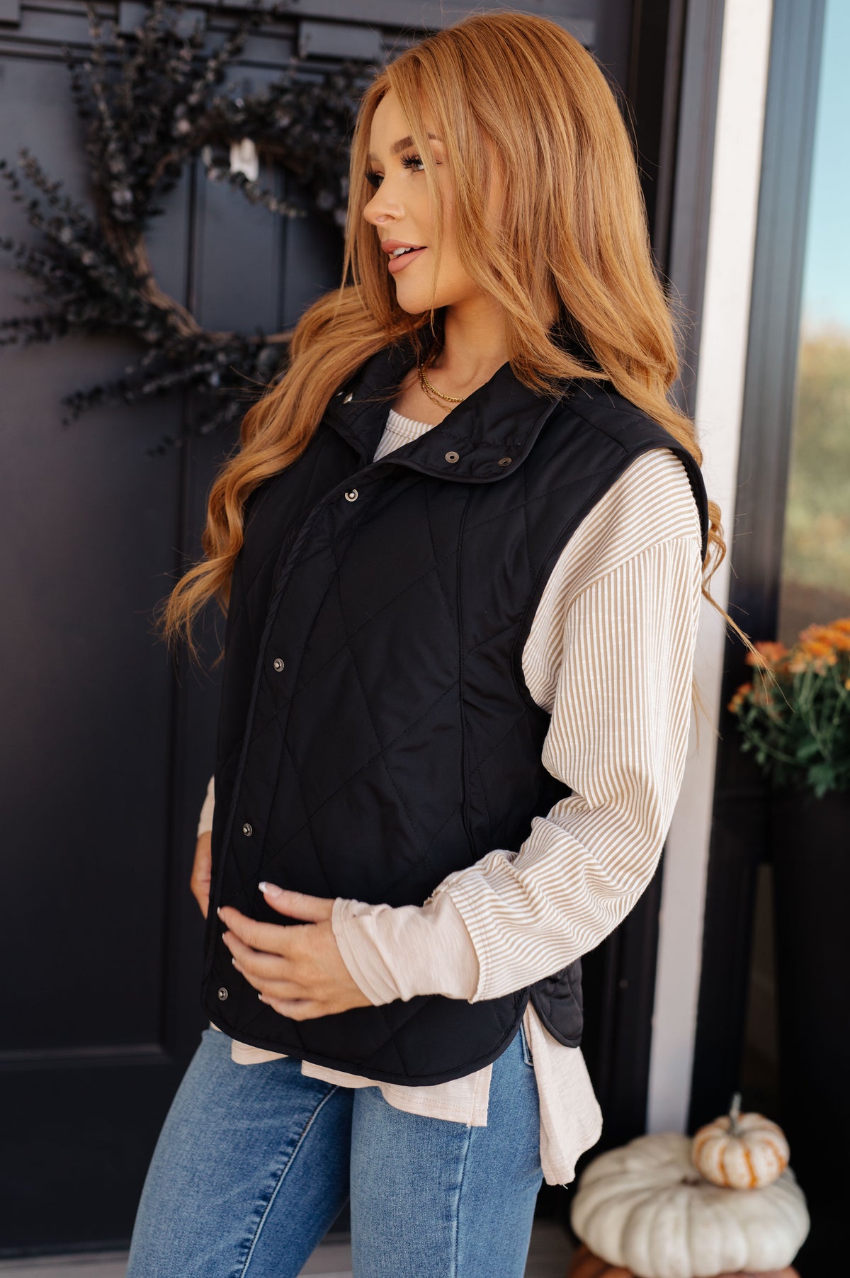 Neither Here Nor There Puffer Vest in Black - 11/9/2023