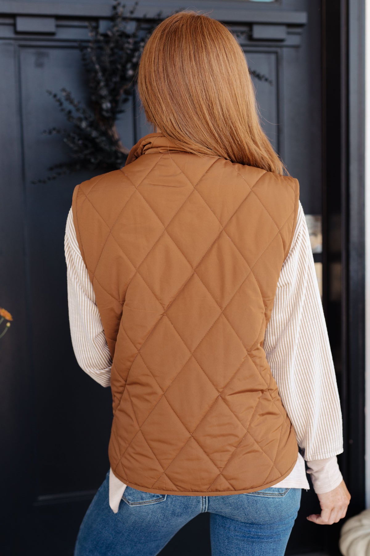Neither Here Nor There Puffer Vest in Camel - 11/9/2023