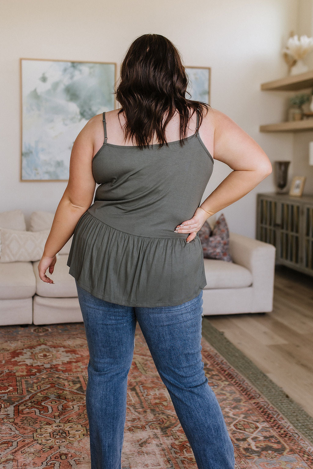 Never Not Loving V-Neck Cami in Gray Green - 6/16/2023