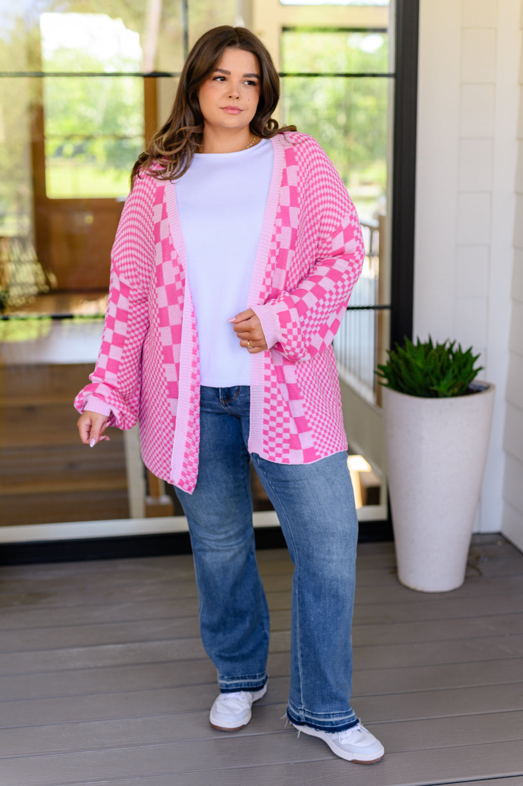 Keep On Driving Checkered Cardigan - 9/19/2023