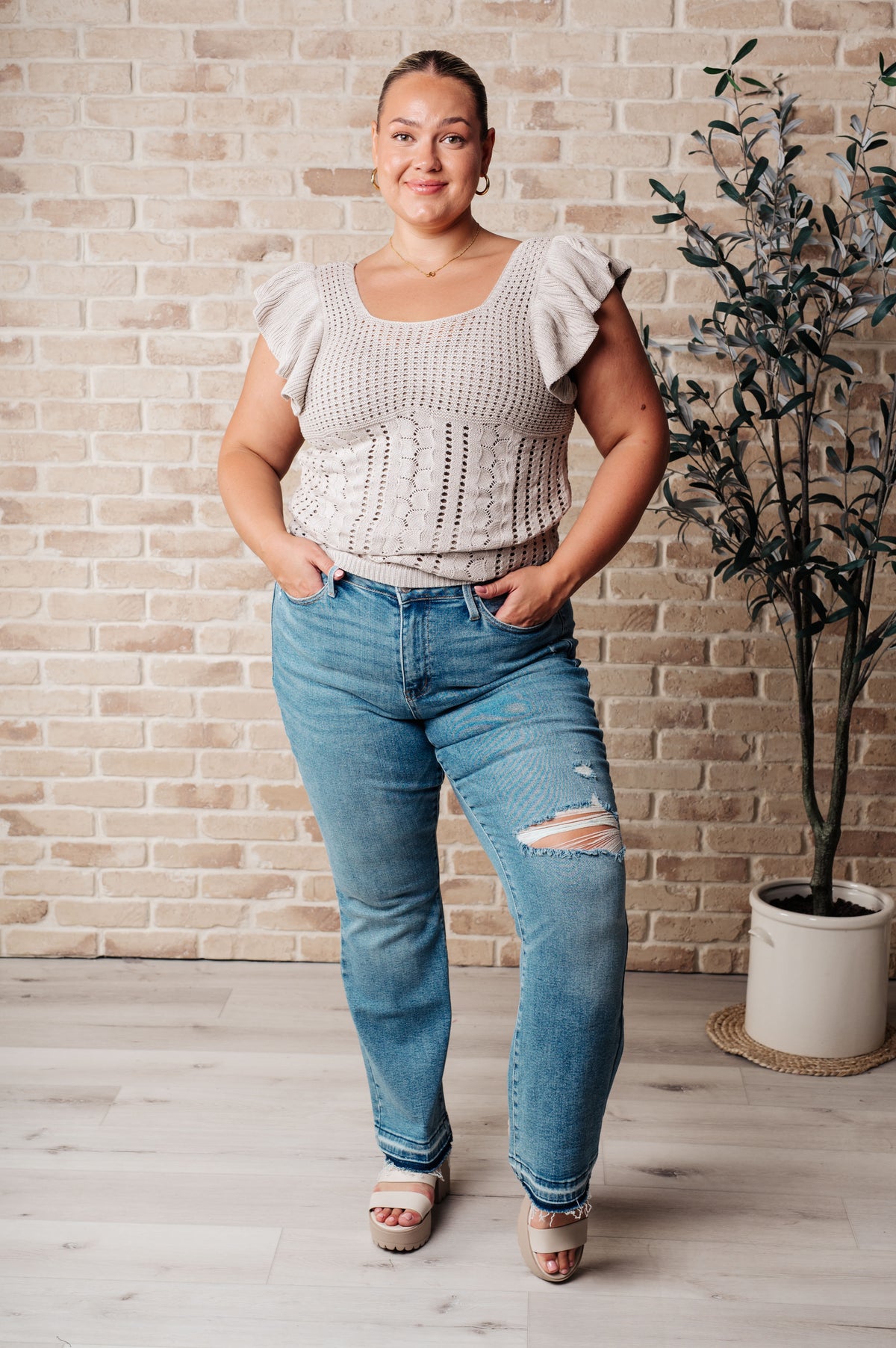 No One Knows Pointelle Knit Top - 4/10/2025
